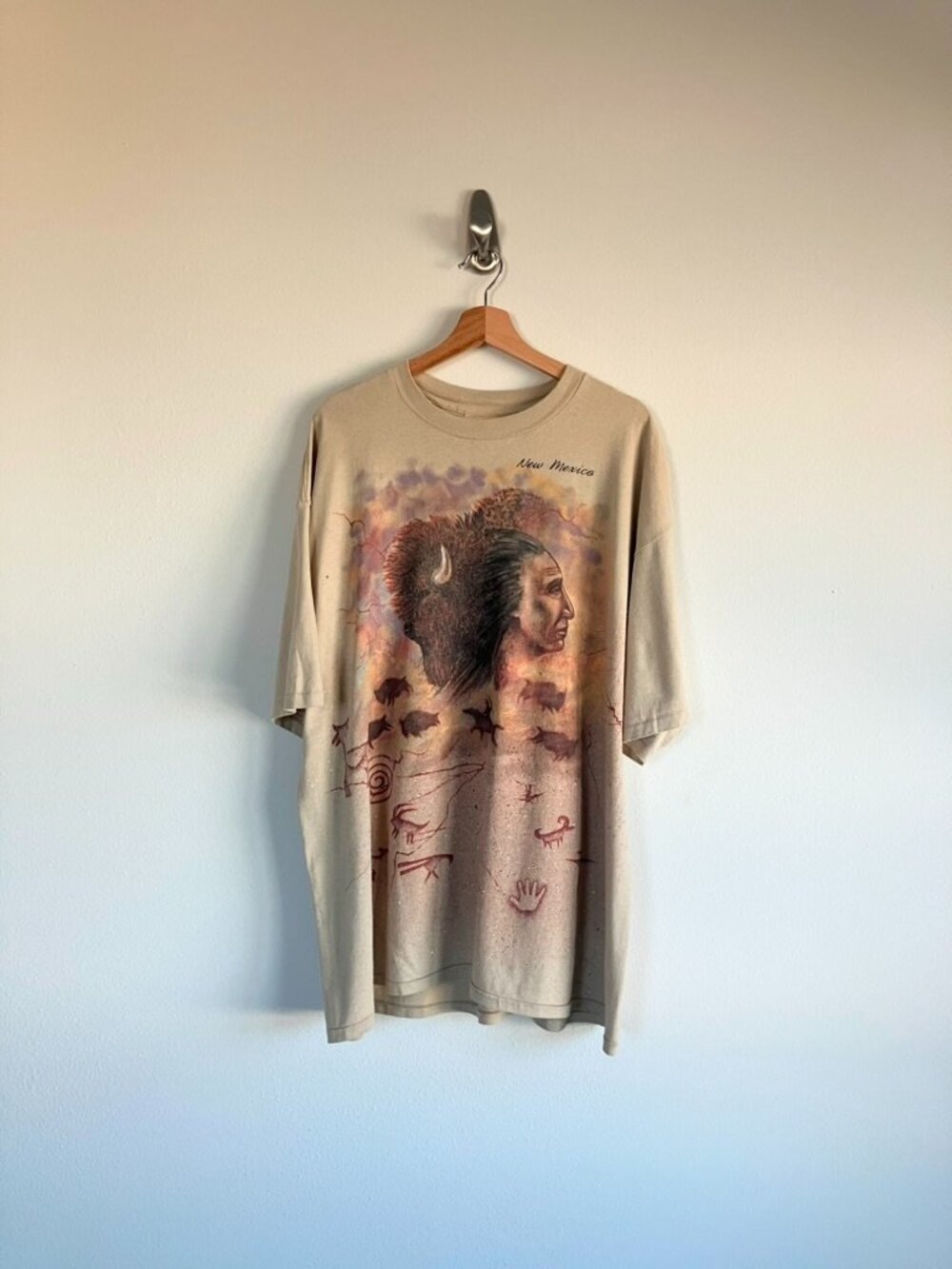 New‎ Mexico Indians Hazelwood Single Stitch Brown Tee Size XXL